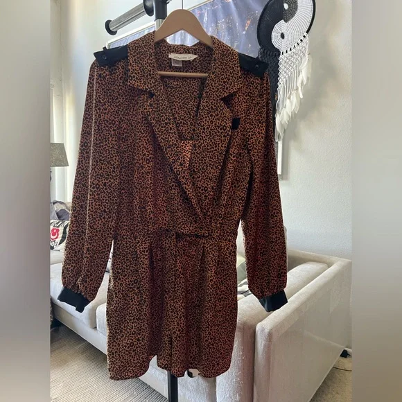 Vintage ACT I New York Leopard Print Playsuit - Picture 2 of 5